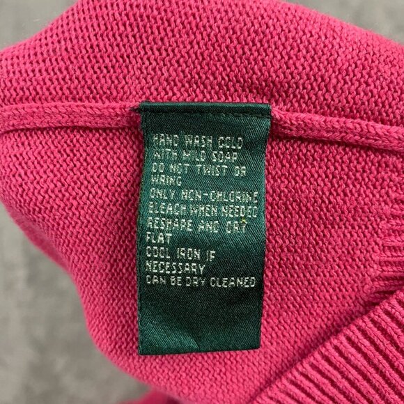 Lauren Ralph Lauren Jacket Women XS Pink Full Zip-Up Hoodie Knit Casual Preppy - Picture 9 of 11